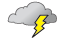 A thick cloud cover and humid; a morning thunderstorm in parts of the area followed by occasional rain and a thunderstorm in the afternoon